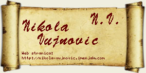 Nikola Vujnović vizit kartica